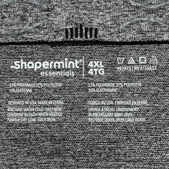 SHAPERMINT NWT 4X Heather Gray Essential High Waisted Shaping Leggings Shapewear - Picture 4 of 10